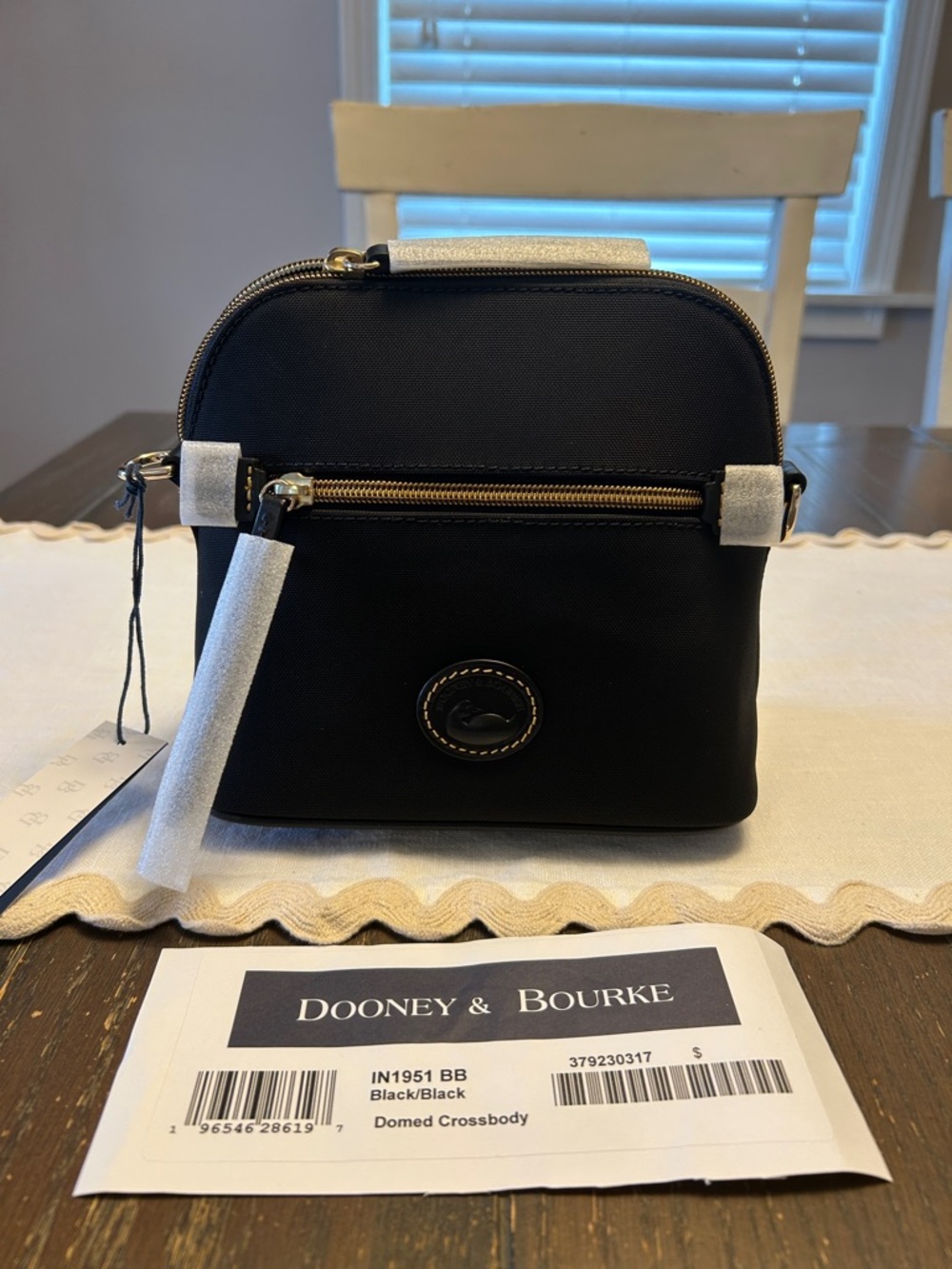 Dooney & Bourke Nylon Domed Crossbody Black/Black